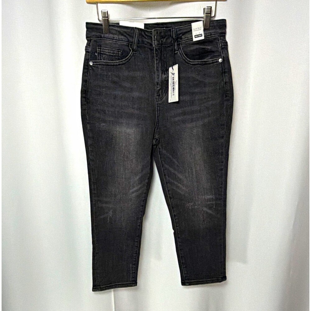 Judy Blue Jeans Women’s 28 Gray Dark Wash High Rise Skinny Capri 5-Pocket
